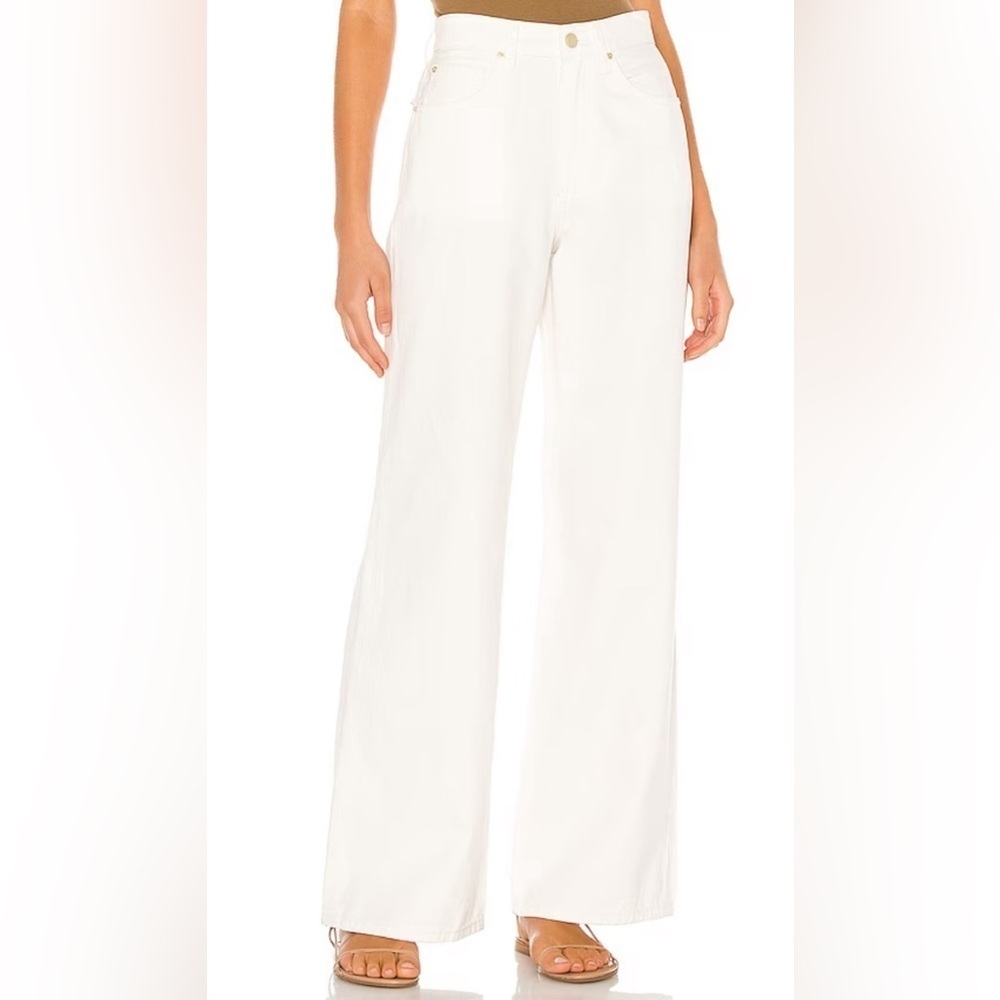 0306 - WEWOREWHAT High Rise Wide Leg Rigid Linen size 30 - Picture 1 of 5